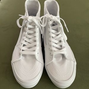 NWOT Vans Sk8 Hi Tapered - 5.5m 7.0w - White